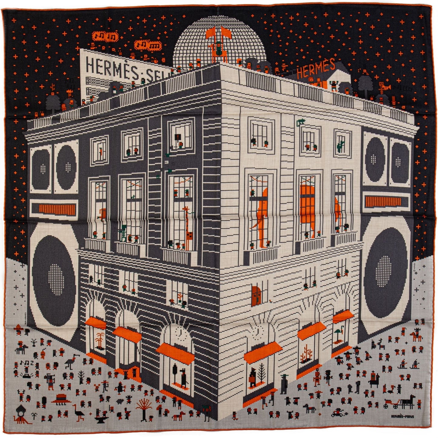 Hermes Faubourg Party Cashmere Scarf