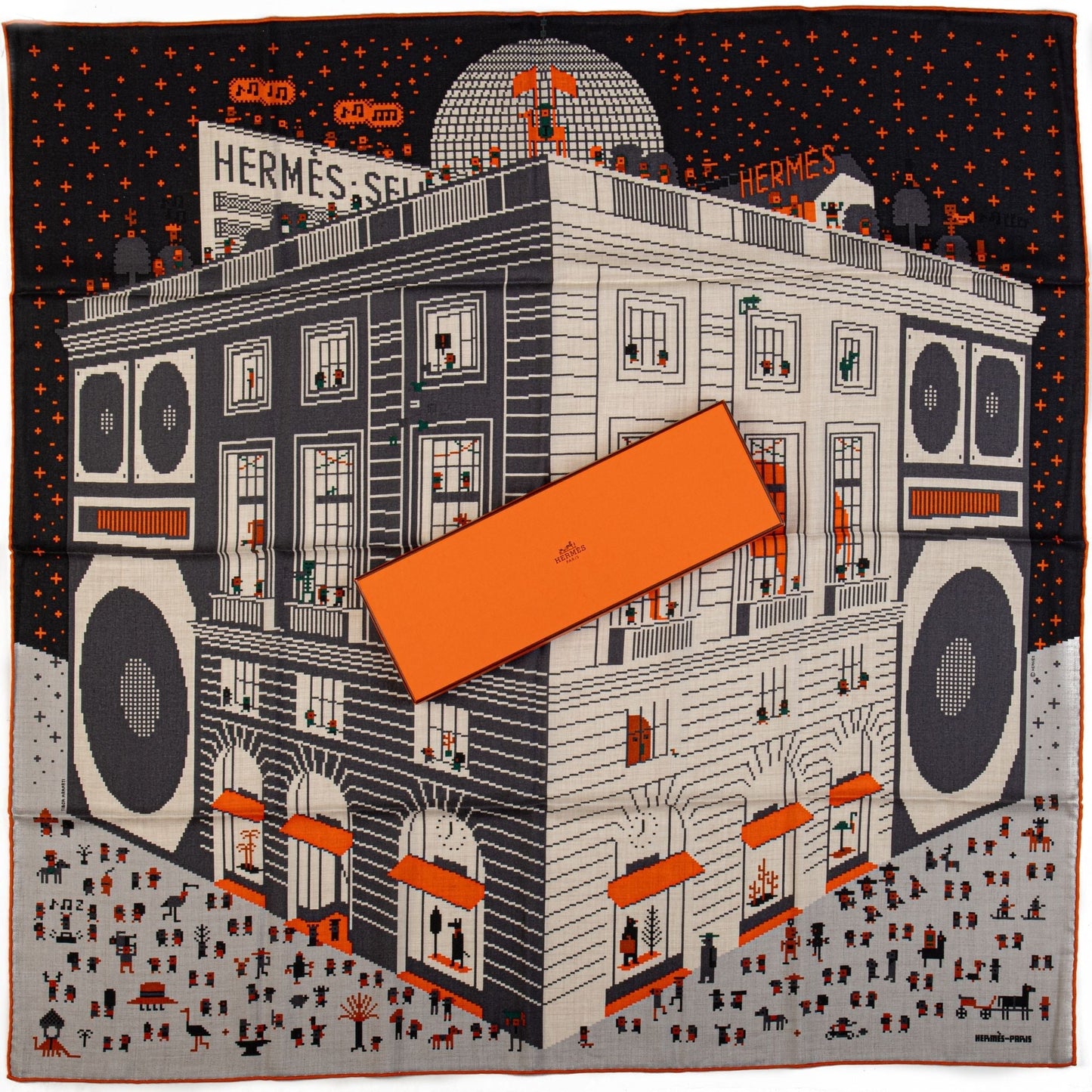 Hermes Faubourg Party Cashmere Scarf