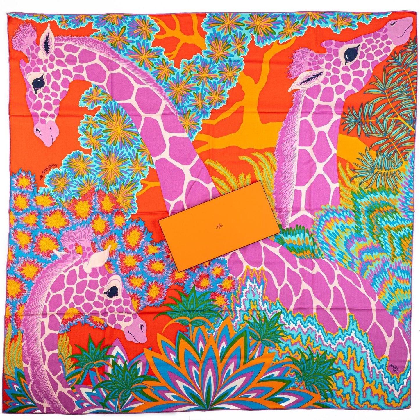 Hermes NIB Pink The three graces Shawl