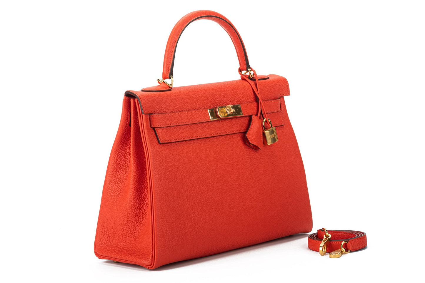 Hermes Brand New Kelly 32 Capucine Togo