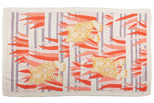 Hermes Tiger Beach Towel Preloved