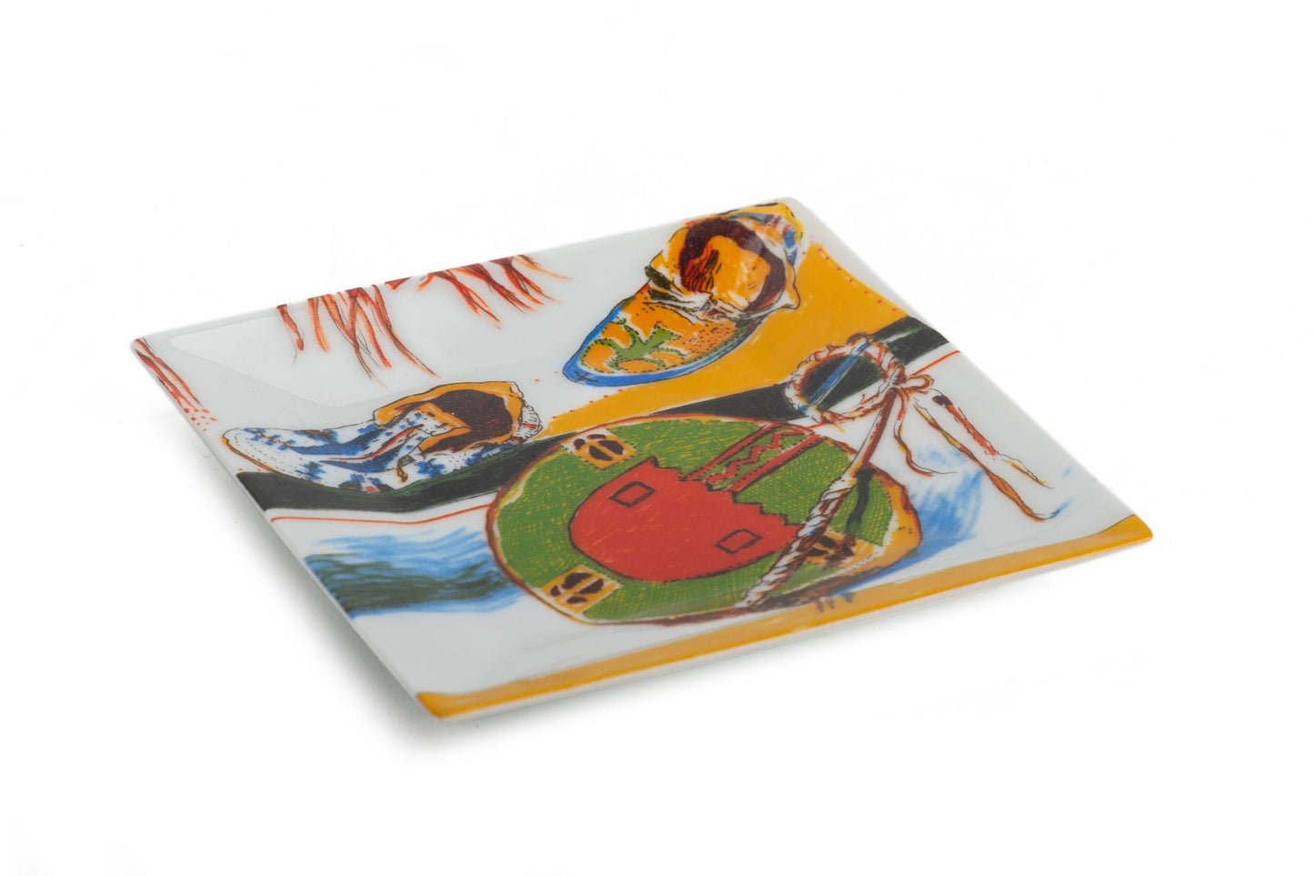 Hermes Danse Porcelaine Square Plate