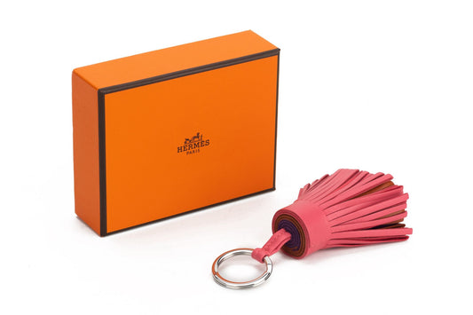 Hermes Carmen Key Ring Rose Pourpre
