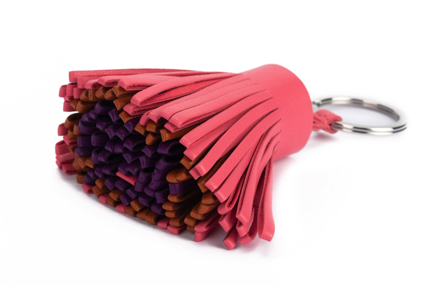 Hermes Carmen Key Ring Rose Pourpre