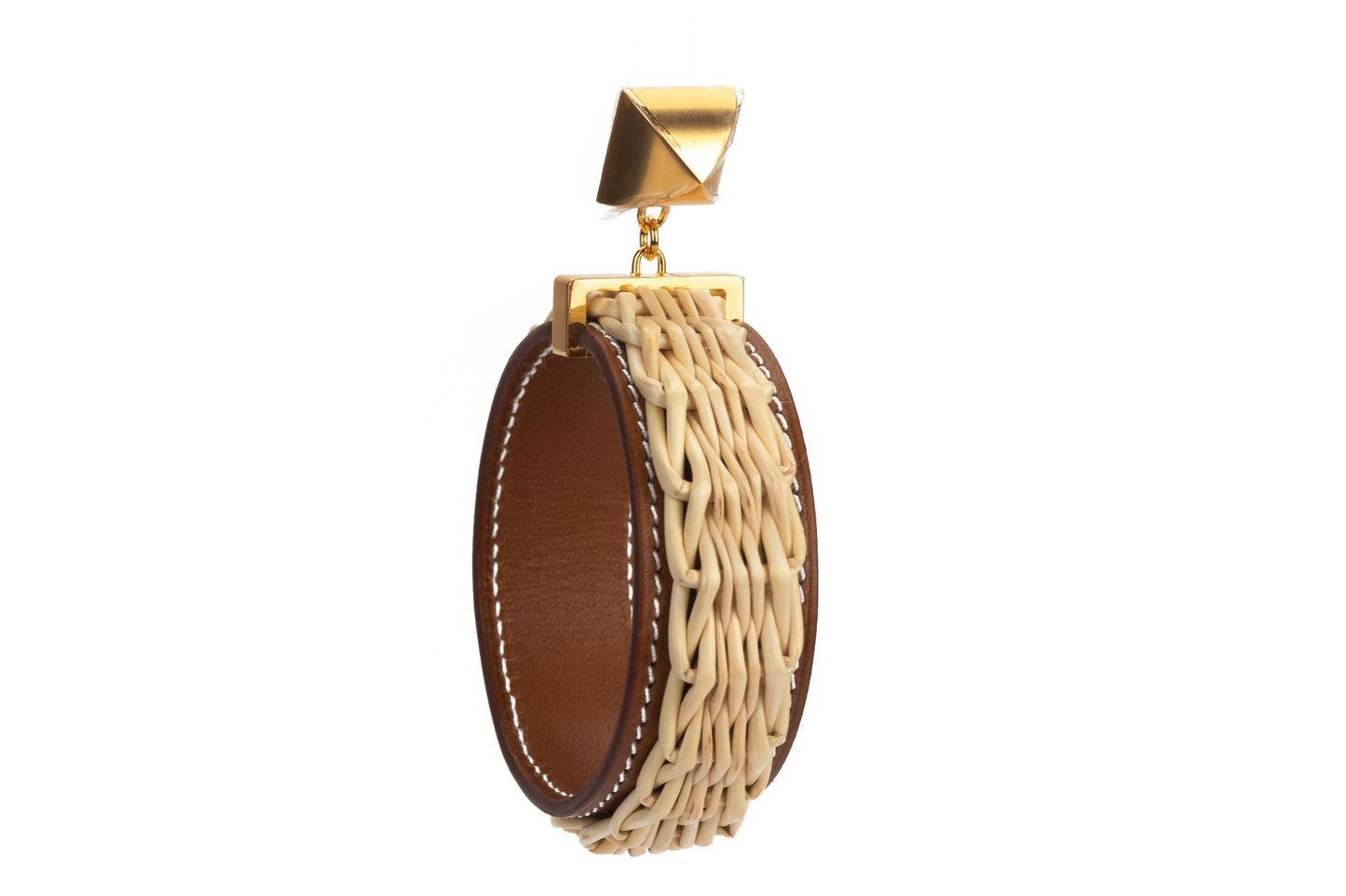 Hermes Natural Wicker Earrings