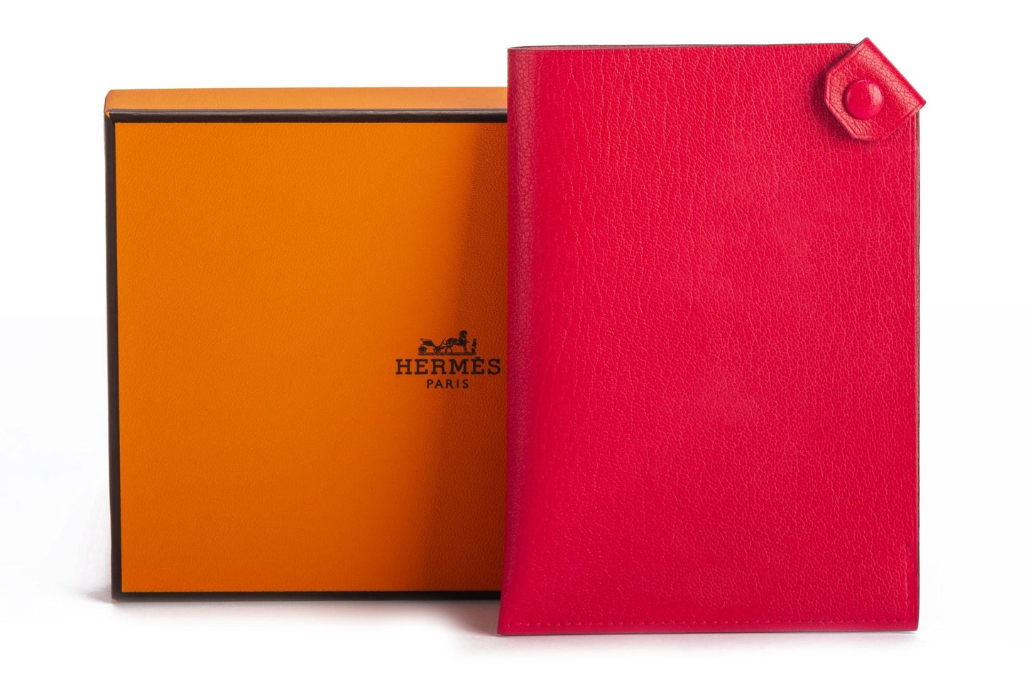Hermes Coral Goat SkinPassport Holder