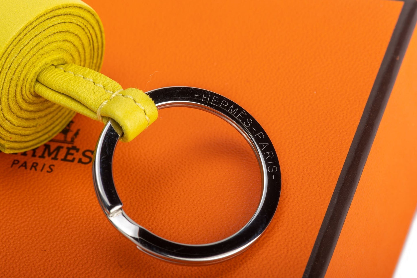 Hermes Lime Yellow  Carmen Bag Charm NIB