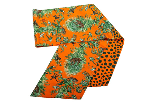 Hermes Equateur Orange Maxi Twilly BNIB