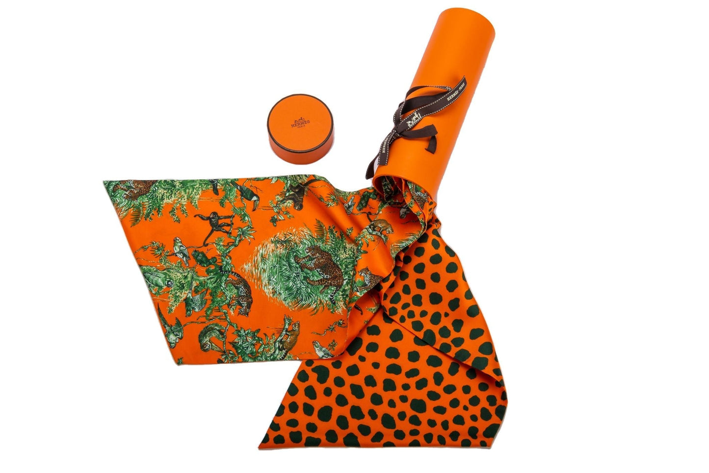 Hermes Equateur Orange Maxi Twilly BNIB