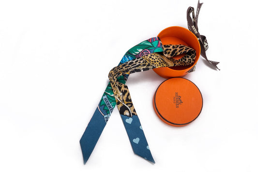 Hermes Jungle Love BLue MIni Twilly BNIB