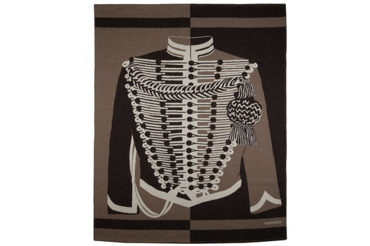 Hermes BNIB Brandebourg Etoupe Blanket