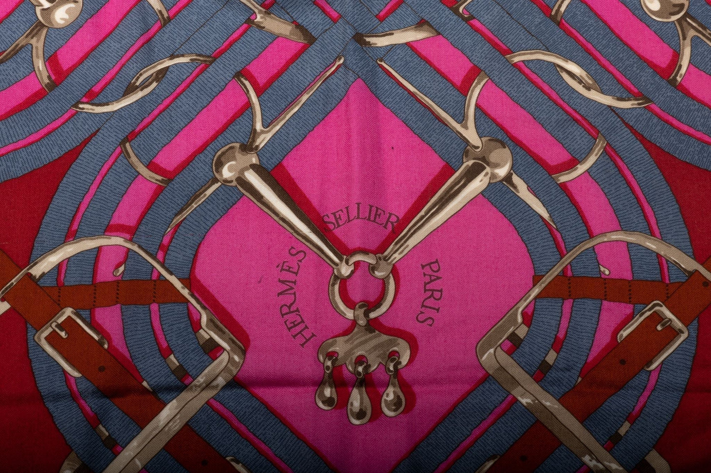 Hermes Preloved Sellier Cashmere Shawl