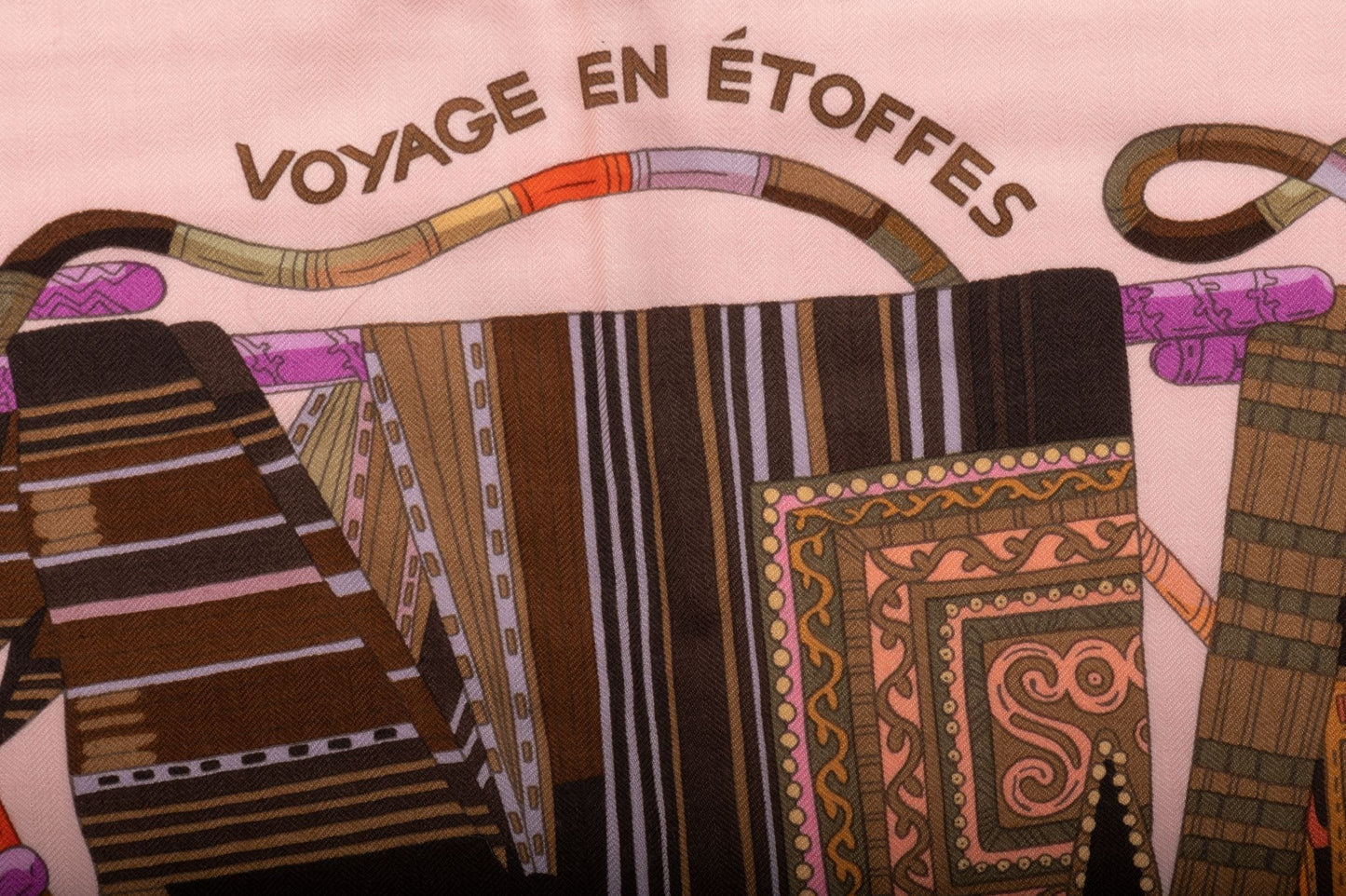Hermes Voyage en etoffes Cashmere Shawl