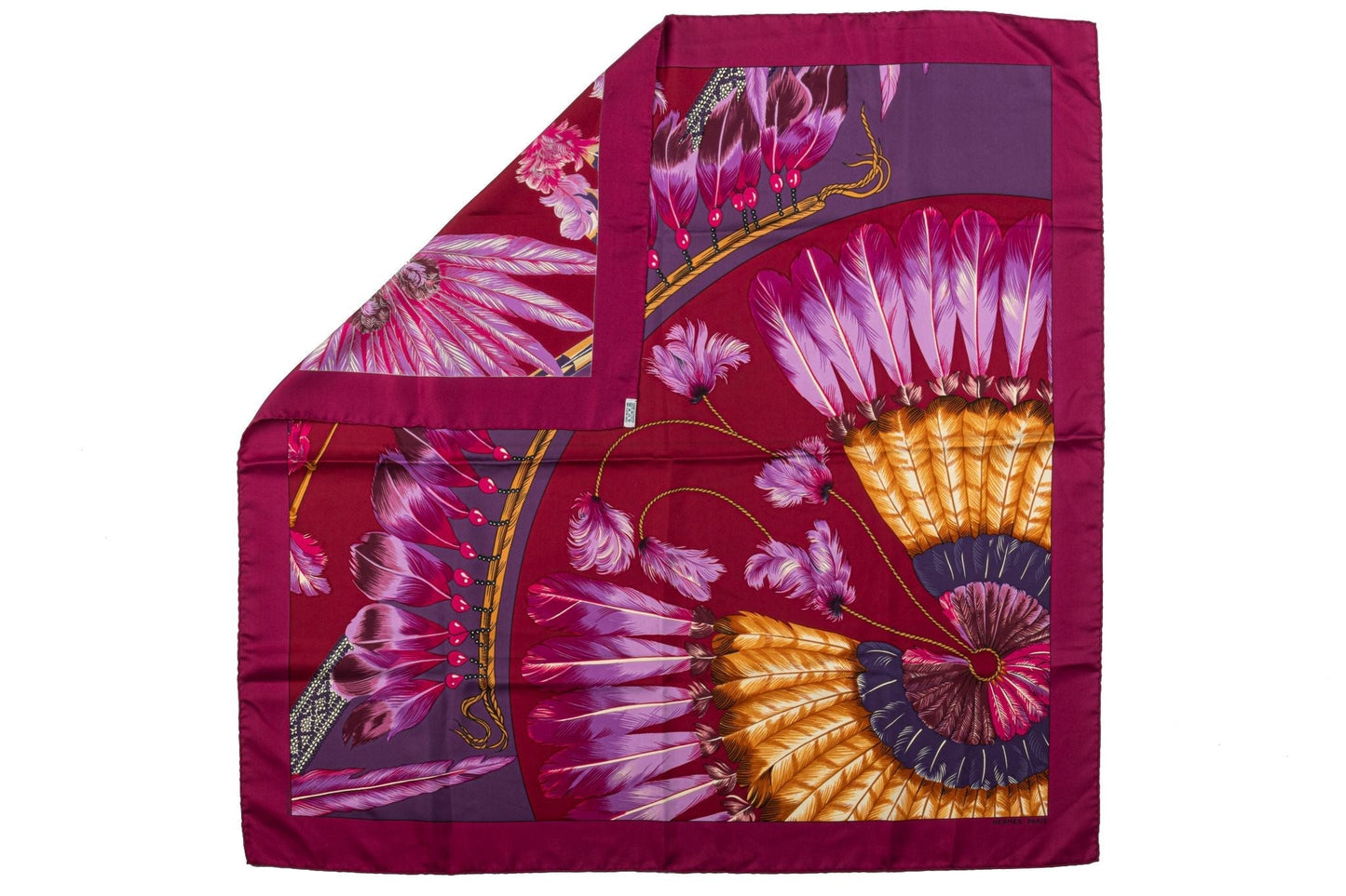 Hermes Brazil Purple Silk Scarf