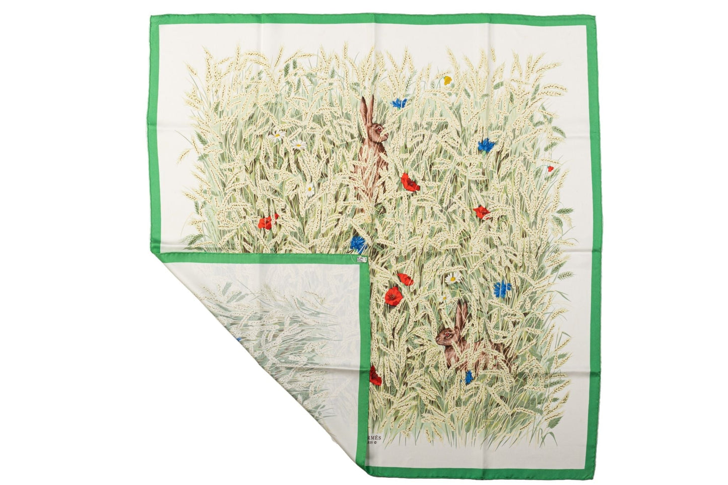 Hermes Bunnies Vintage Silk Scarf