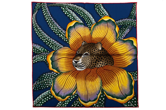 Hermes New Blue Baobab Silk Scarf