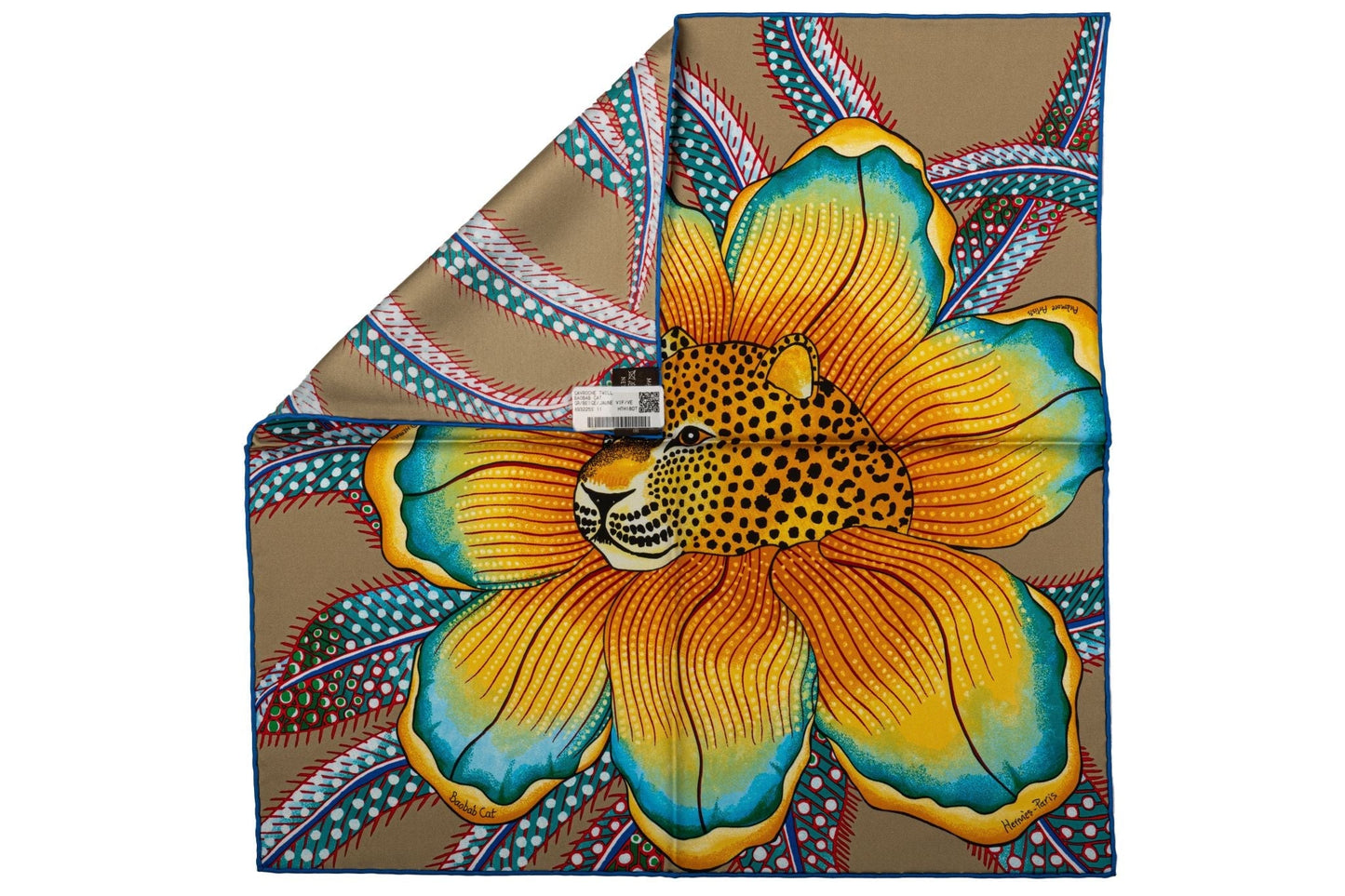 Hermes New Taupe Yellow Baobab Scarf