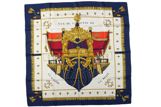 Hermes Vue de la Carrosse Silk Scarf