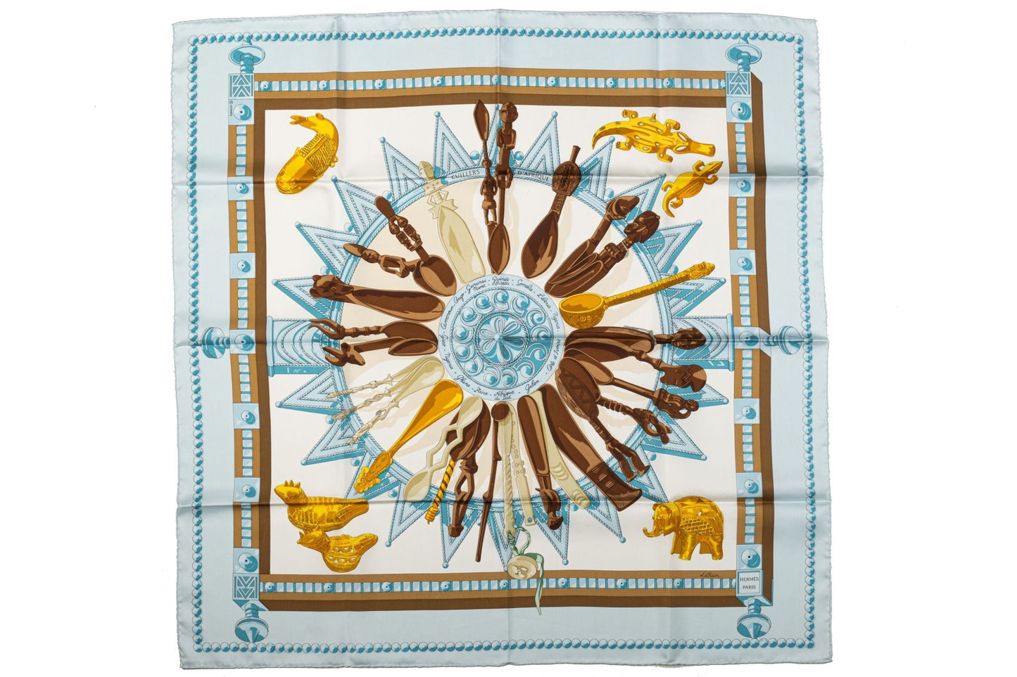 Hermes Cuillers d'Afrique Scarf Latham