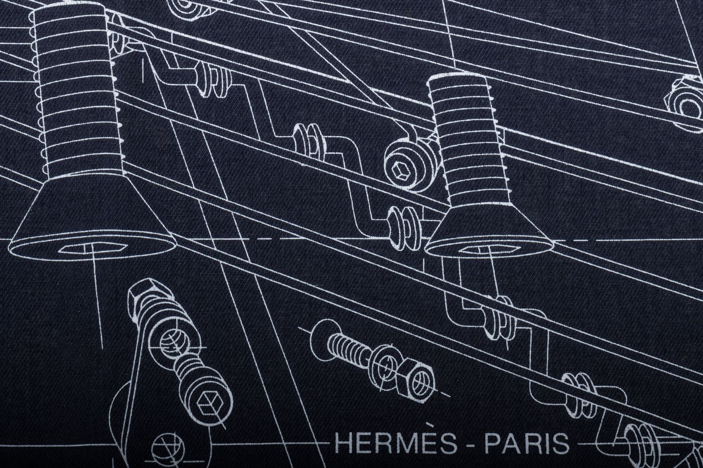 Hermes Reve de Mecanique Cotton Scarf