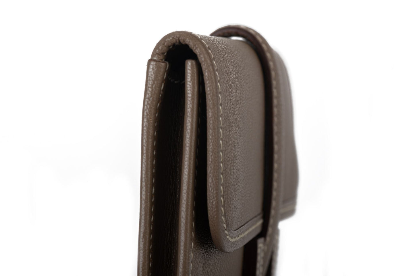 Hermes Small Jige Etoupe Goat Skin Bag