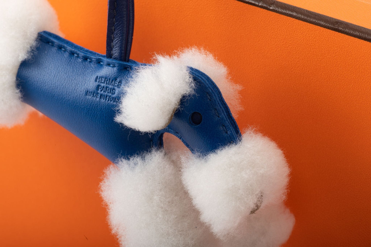 Hermes BNIB Blue Shealing Dog Charm