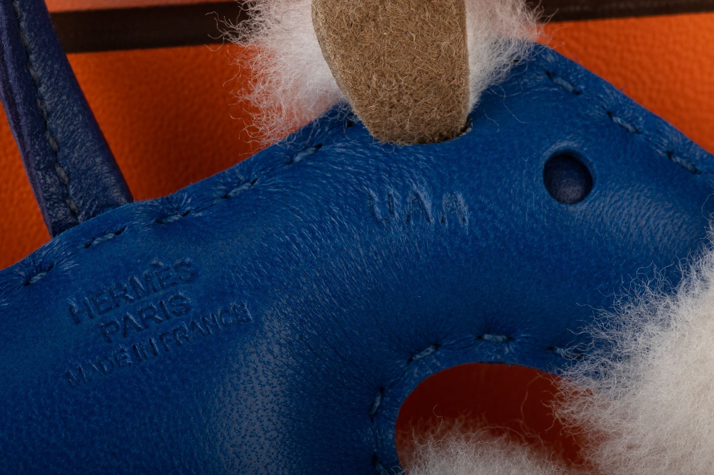 Hermes BNIB Blue Shealing Dog Charm