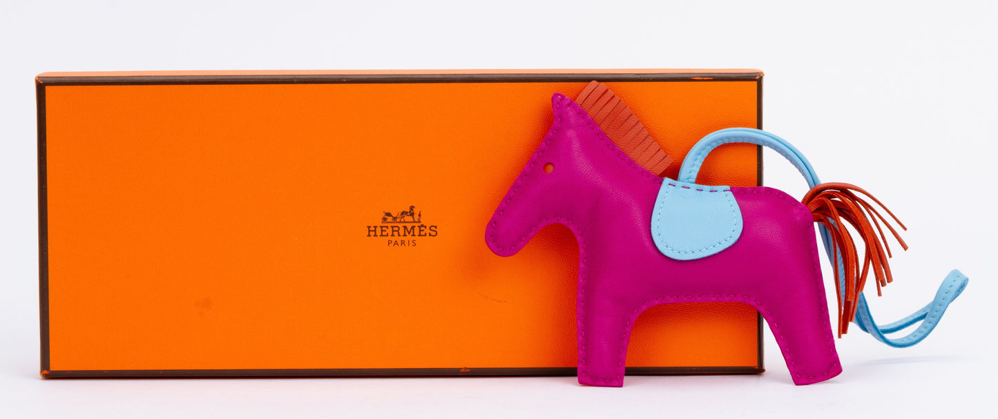 Hermes Rose Pourpre Rodeo Charm MM