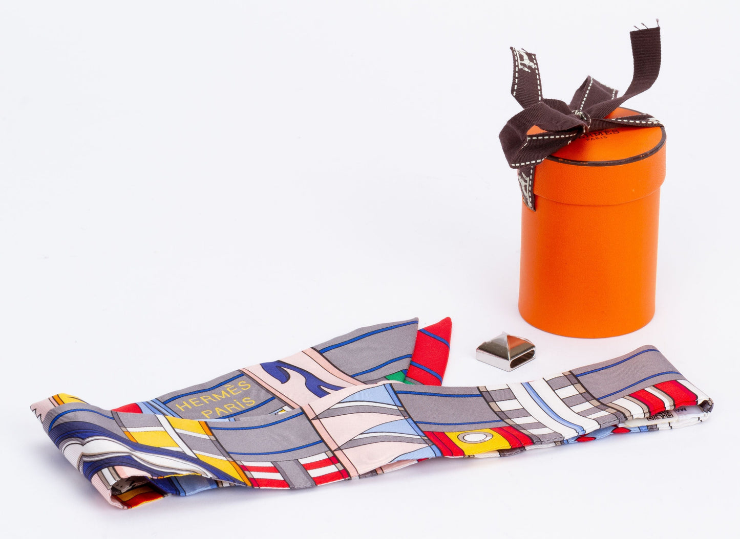 Hermes BN Geometric Twilly With Medor