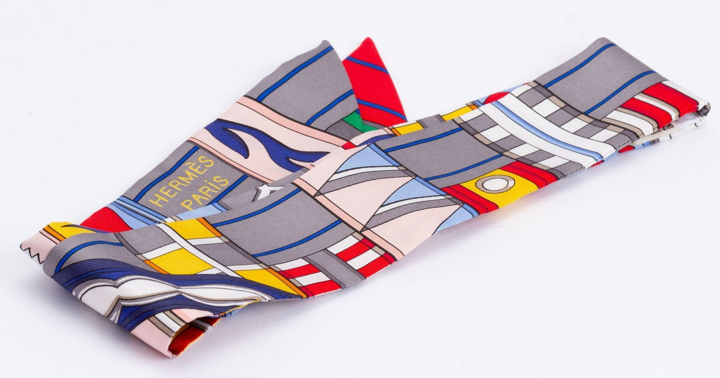 Hermes BN Geometric Twilly With Medor
