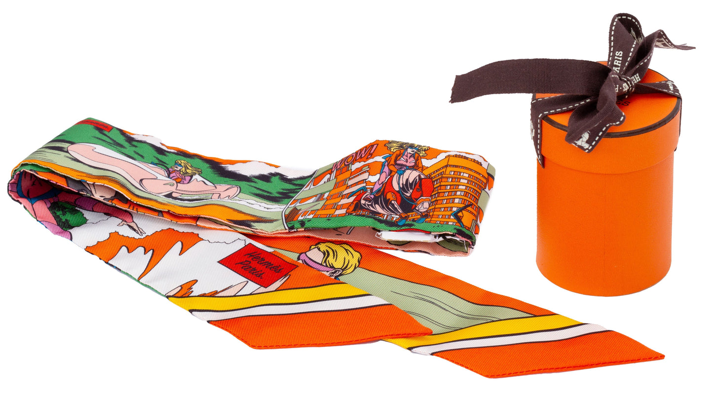 Hermes Comic Print Twilly