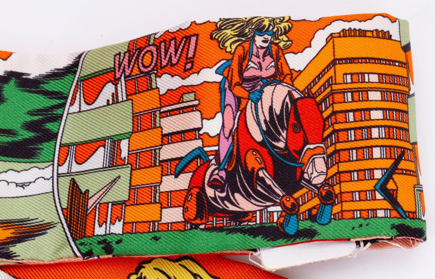 Hermes Comic Print Twilly