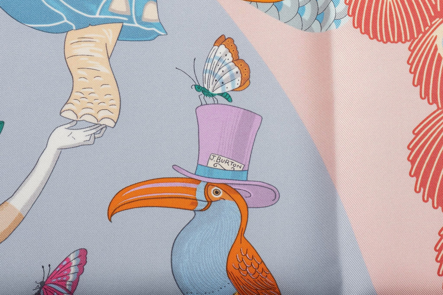 Hermes Story New Gray- Celeste Scarf