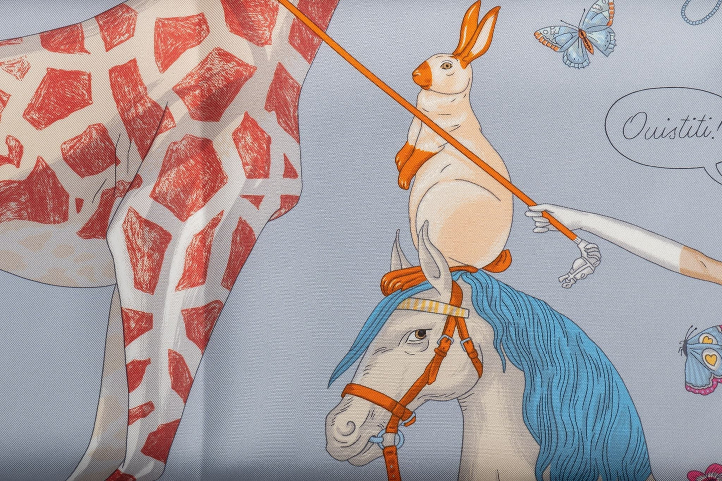 Hermes Story New Gray- Celeste Scarf