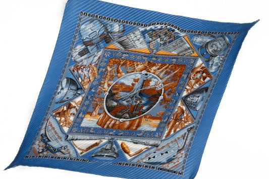 Hermes Au son de tam tam plisse Scarf