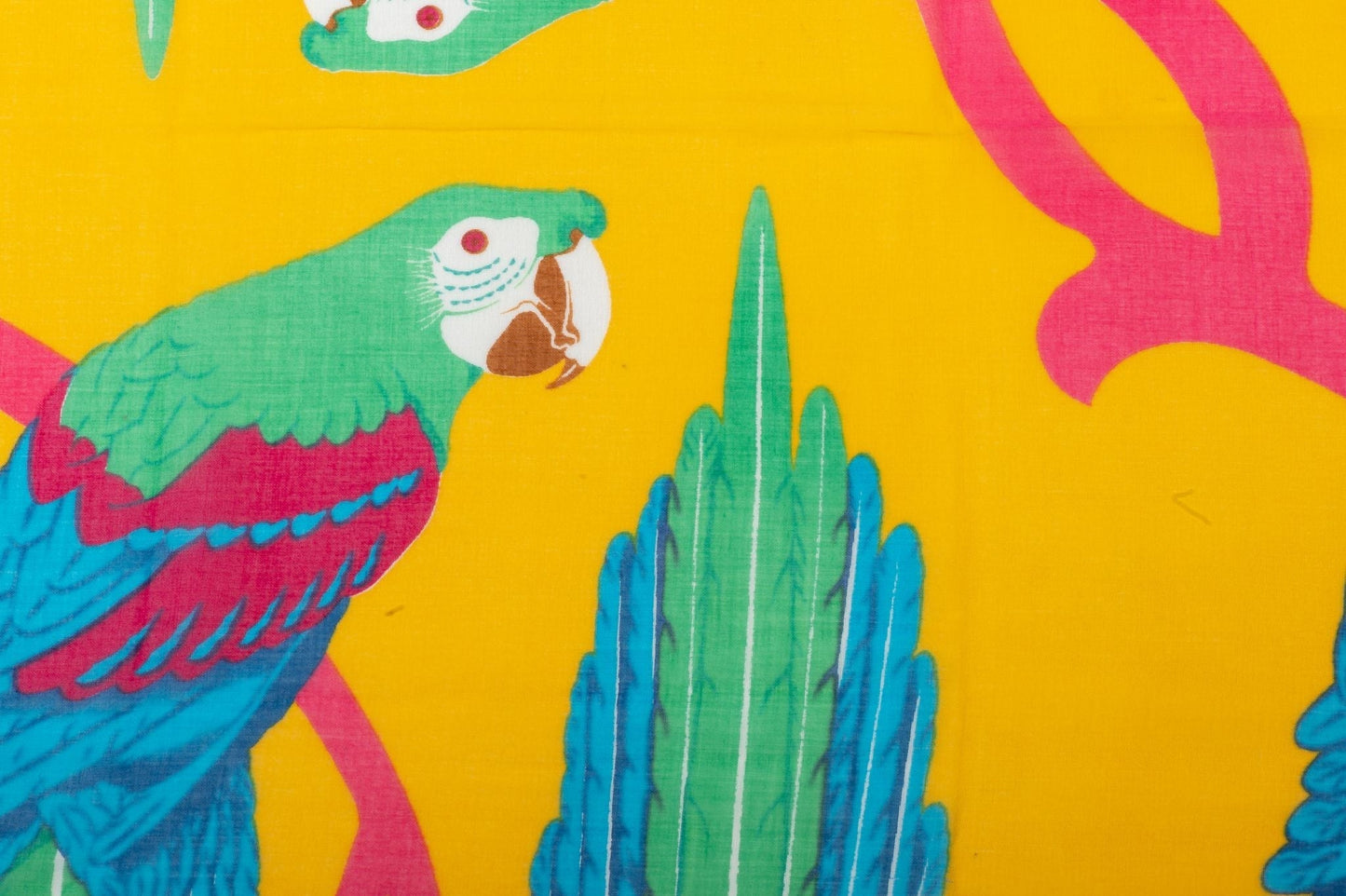 Hermes Yellow Parrots Cotton Sarong