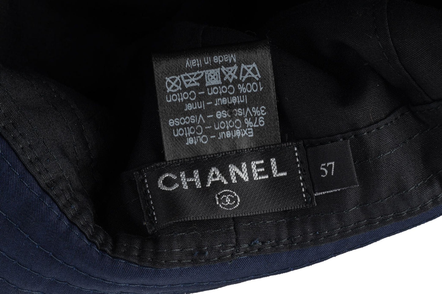 Chanel NIB Bue Bucket Hat 7 1.8