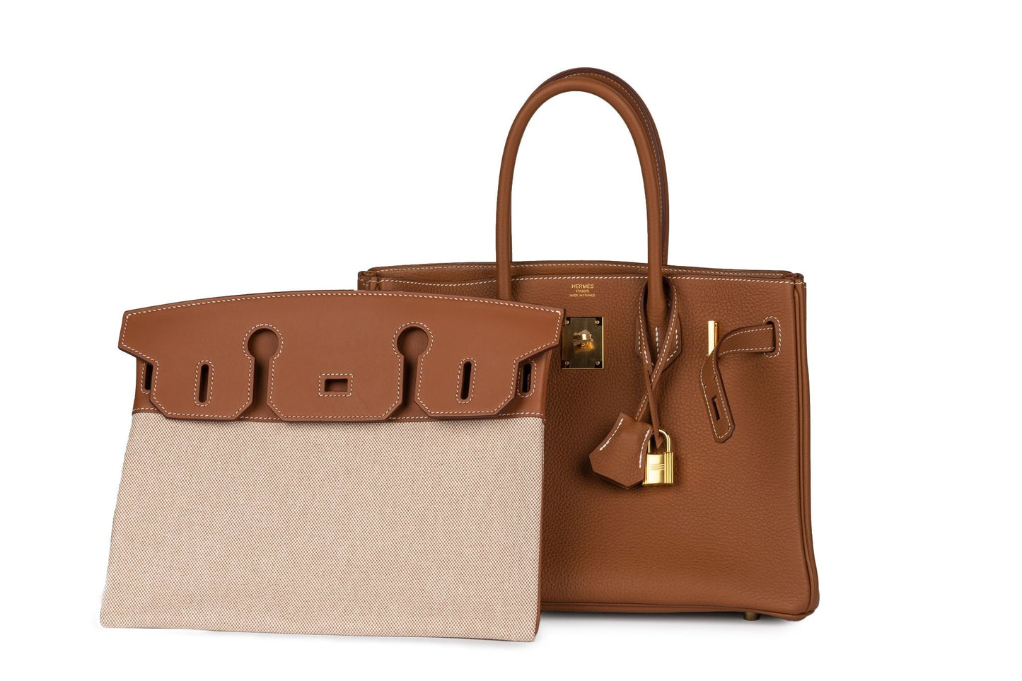 Hermes BNIB Birkin 30 3 in 1 Bag Gold