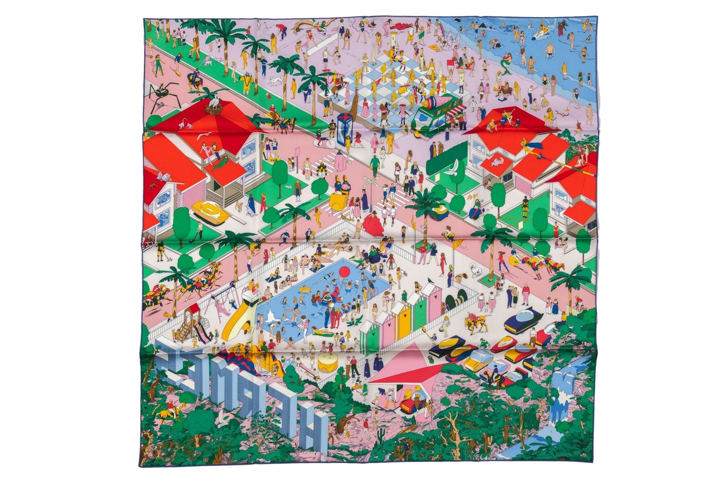 Hermes "On the Beach" Silk Scarf BNIB