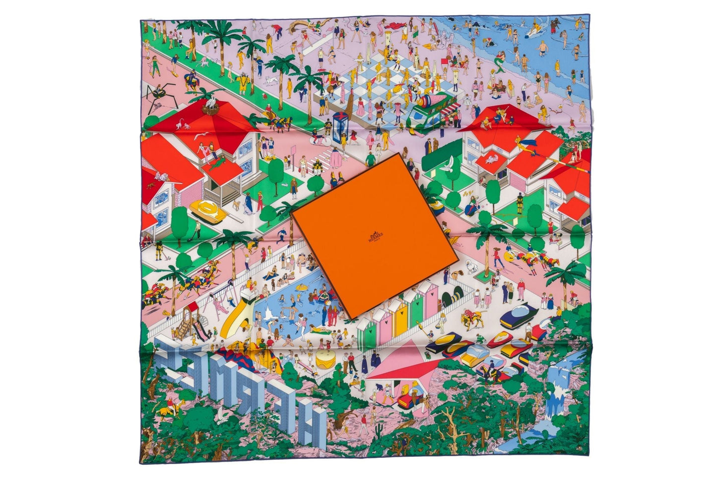 Hermes "On the Beach" Silk Scarf BNIB