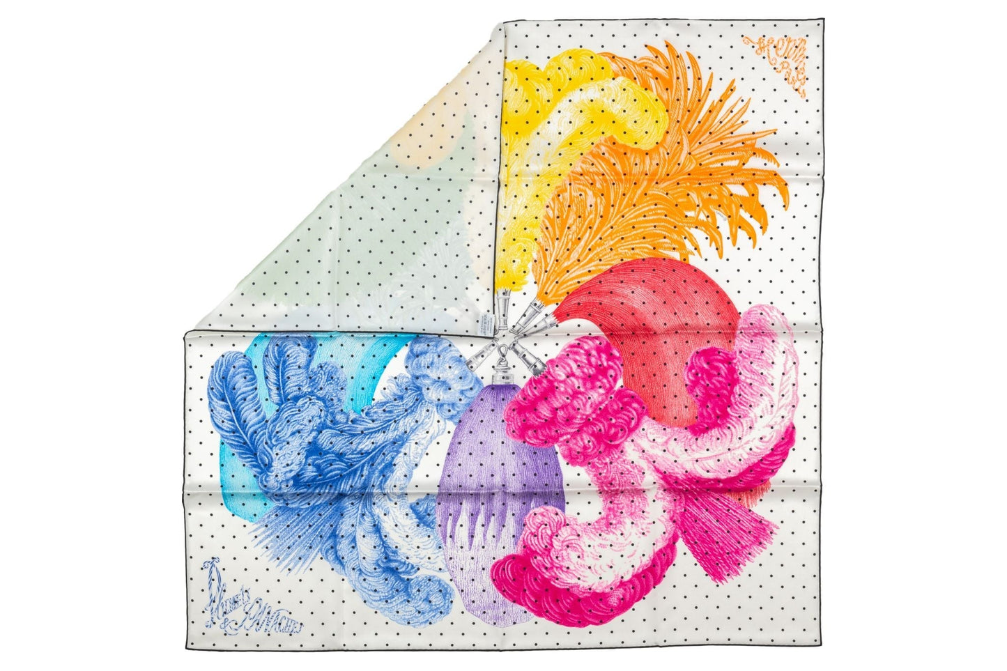Hermes Plumets et Panaches Silk scarf BN