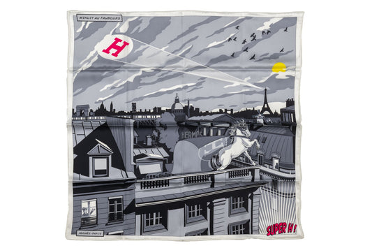 Hermes "Minuit au Faubourg" Silk Scarf