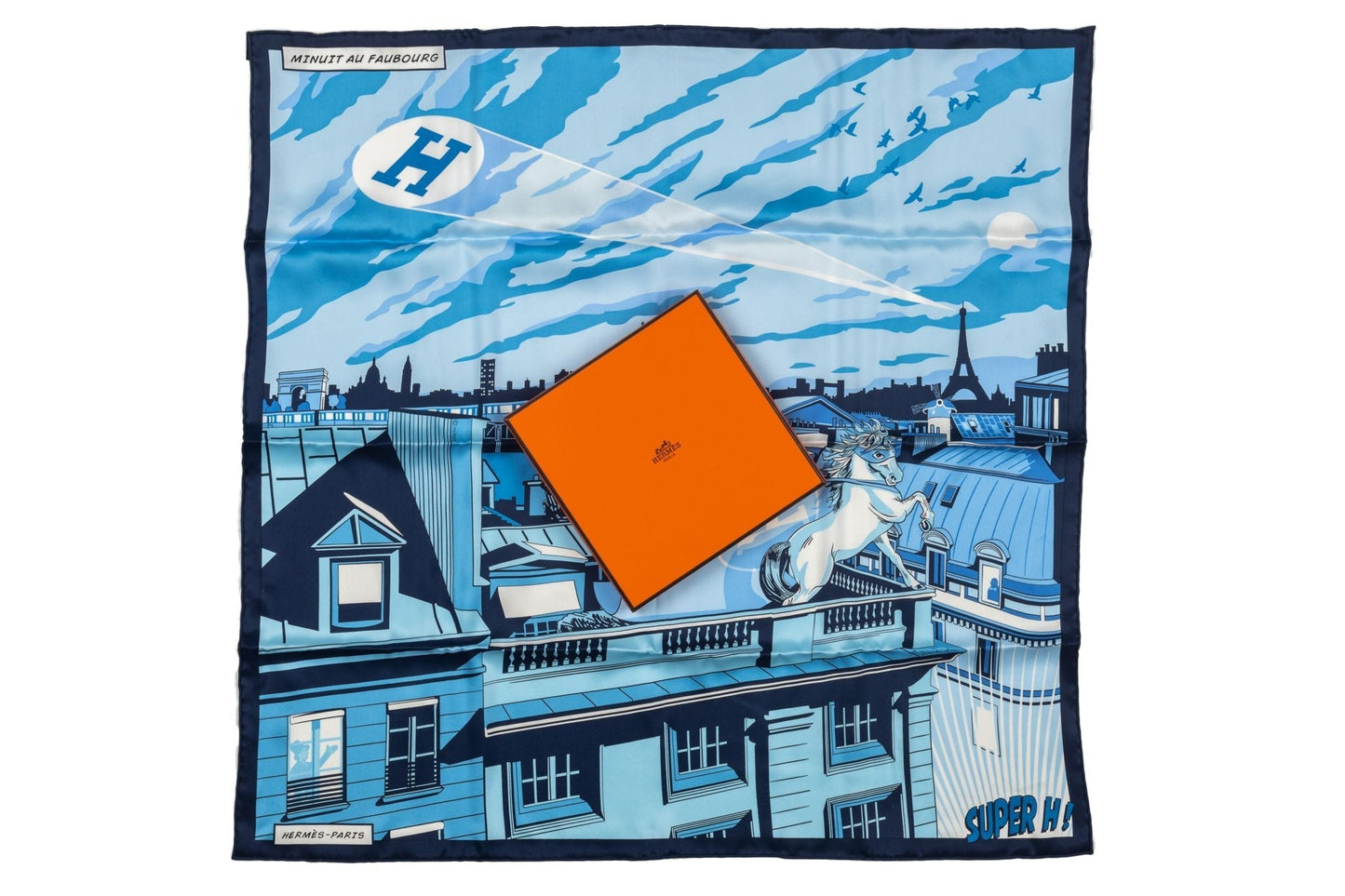 Hermes "Minuit au Faubourg" Silk Scarf