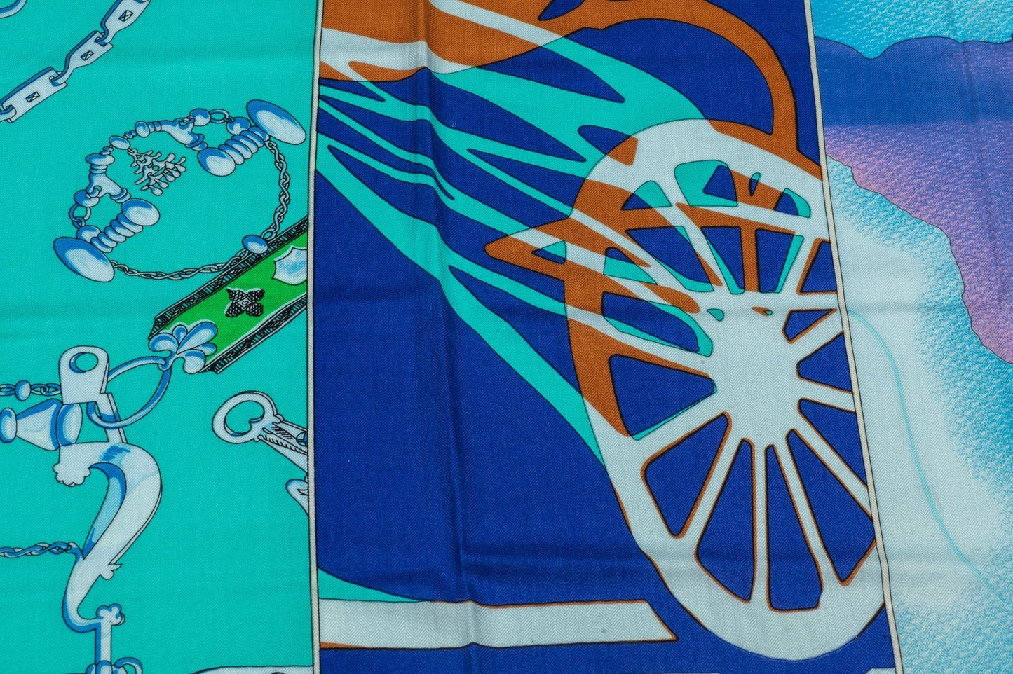 Hermes Multicolor Cashmere Shawl