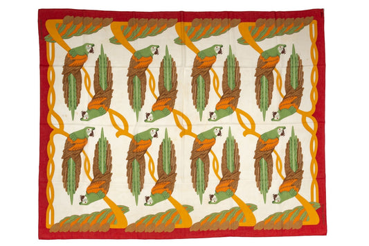 Hermes Green Parrots Cotton Sarong