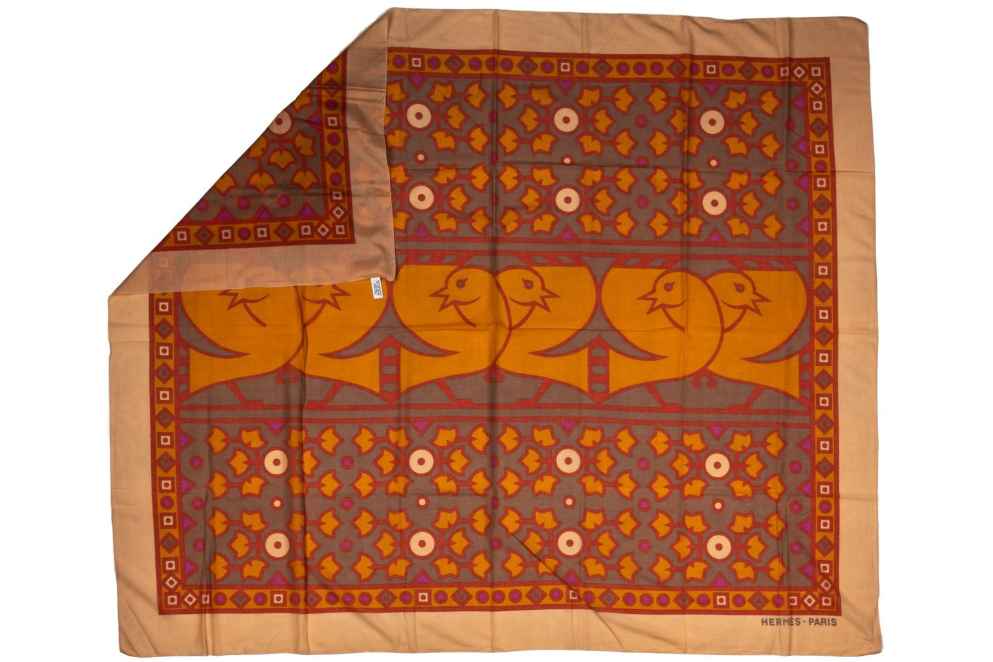 Hermes Multicolor Cotton Silk Sarong