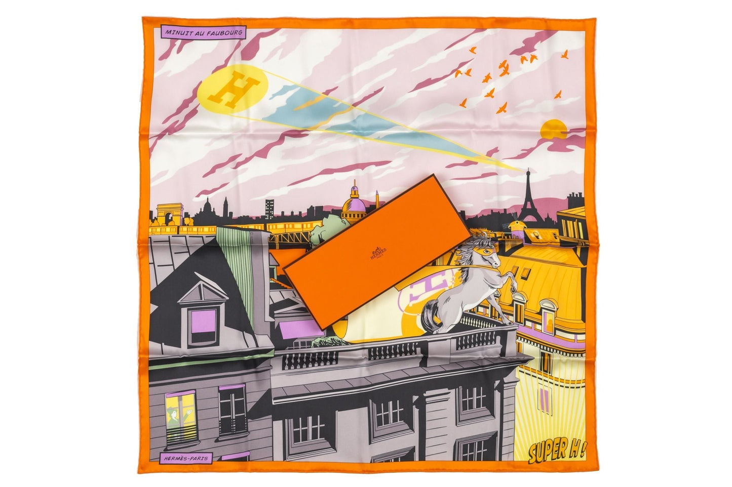 Hermes "Minuit au Faubourg" Silk Scarf
