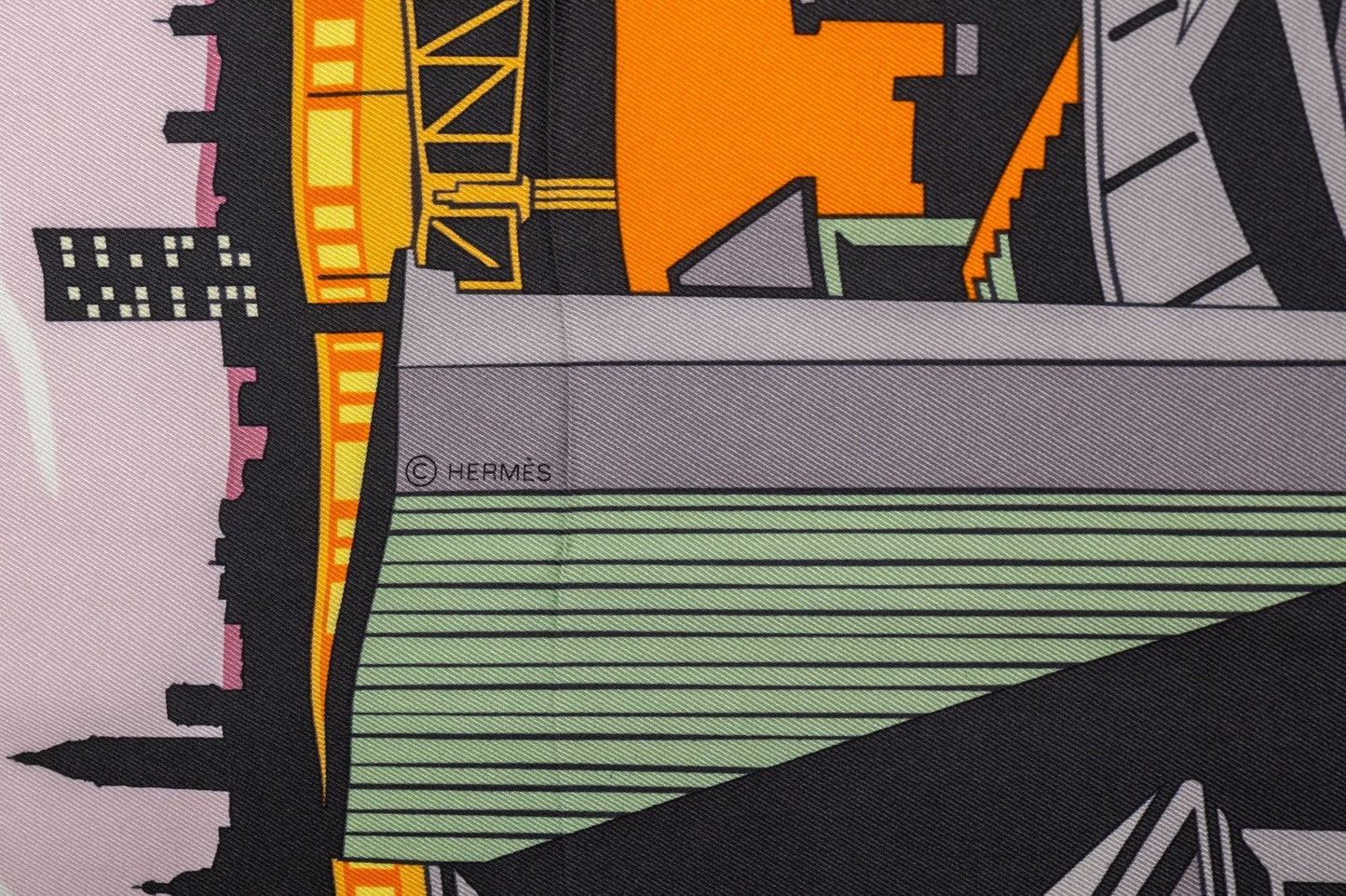 Hermes "Minuit au Faubourg" Silk Scarf