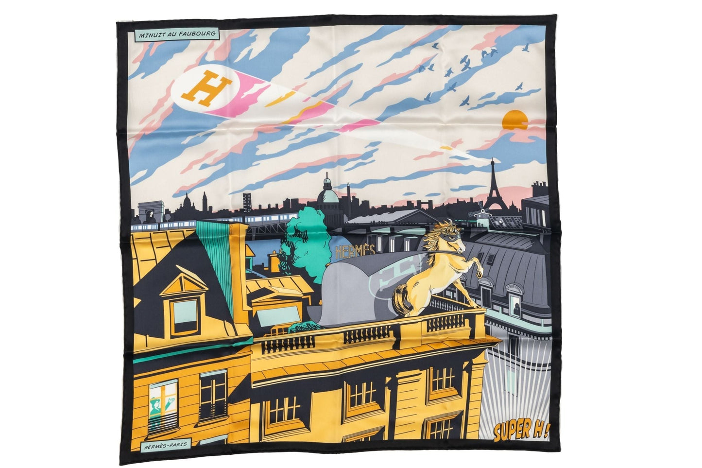 Hermes "Minuit au Faubourg" Silk Scarf