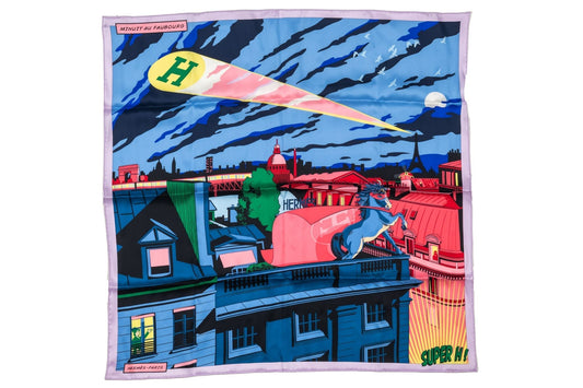 Hermes "Minuit au Faubourg" Silk Scarf